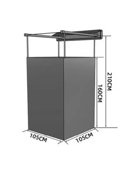 Tenda Spogliatoio BRAGUSCAMP 4x4 Portatile e Privacy Outdoor