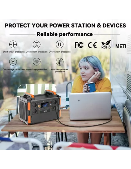 Przenośny Generator Flashfish F132 1048Wh 1000W Niezawodność