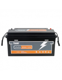 Bateria Solar LiFePO4 12,8V 200Ah PowMr com BMS Avançado