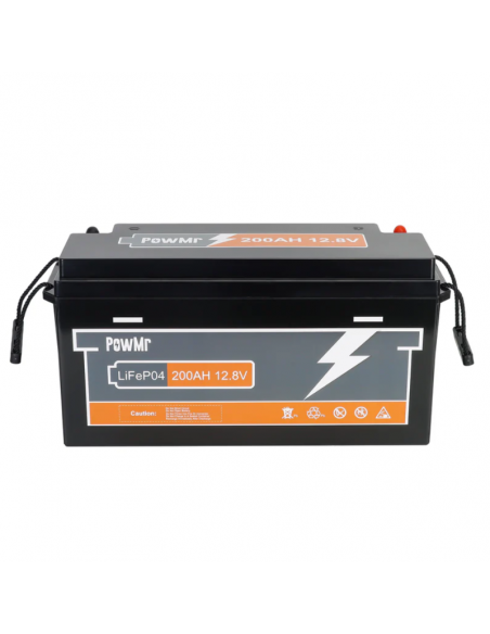 Batteria Solare LiFePO4 12,8V 200Ah con BMS Avanzato PowMr