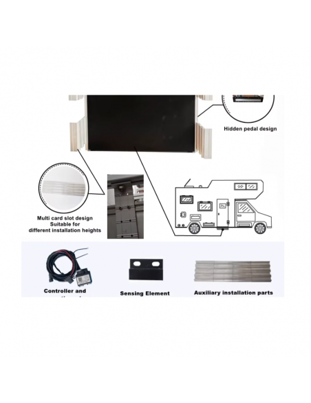 Escalón Eléctrico Vanlook Aluminio 550mm para Autocaravana y Camper