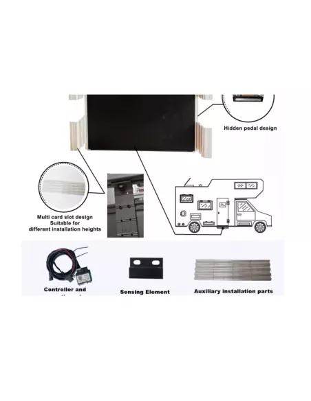 Escalón Eléctrico Vanlook Aluminio 550mm Camper Autocaravana