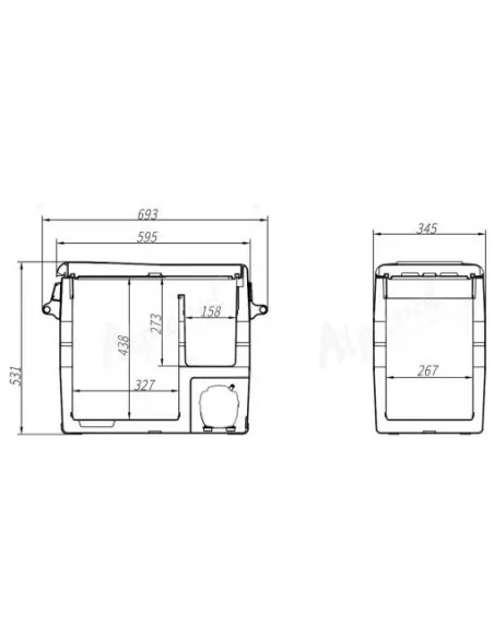 Frigorífico Congelador Camper 55L freezer e refrigeração