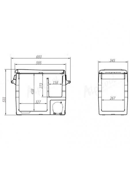 Lodówka Zamrażarka Camper 55L zamrażarka do kampera