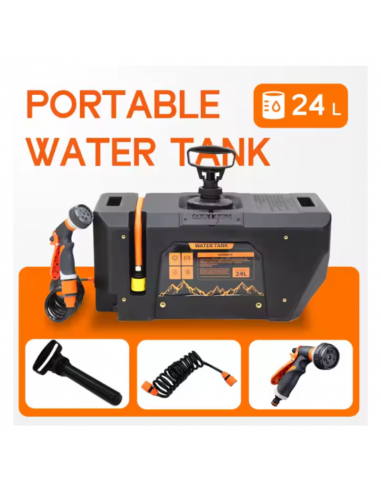 Tanque Água Duche 24L Camper Ducha Portátil Manual
