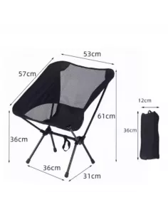 Folding camping chair 38×12×12cm Lightweight, Durable 2