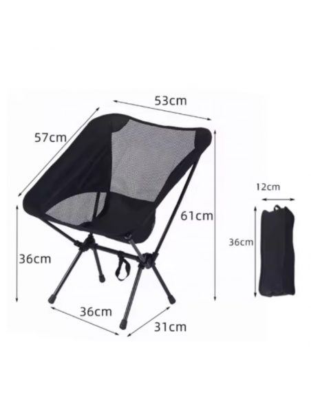 Silla plegable camping 38×12×12cm Braguscamp T99