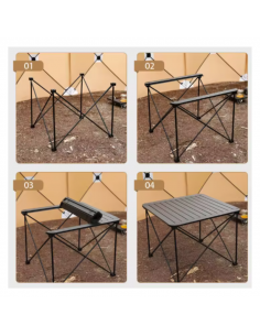Masă camping pliabilă 46×46×45cm – ușoară, robustă, compactă 2