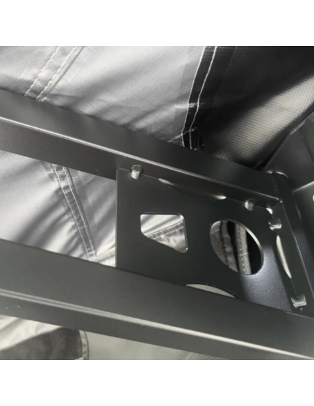 270º Seitenmarkise 2,0m Grau Premium rechts – Outdoor-Schutz