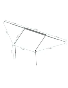 Prelată Laterală 180º Braguscamp (2,0m) Gri PREMIUM 2