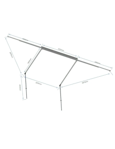 Toldo Lateral 180º Braguscamp (2,0m) Cinza PREMIUM 2