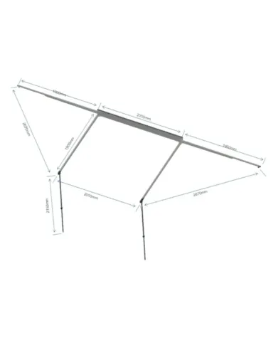 Prelată Laterală 180º Braguscamp (2,0m) Gri PREMIUM