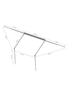 Side Awning 180º Braguscamp (2.5m) Grey PREMIUM 2