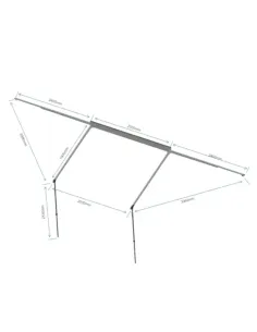 Toldo Lateral 180º Braguscamp (2,5m) Gris PREMIUM 2