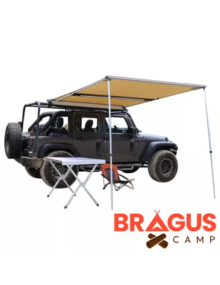 Toldo BRAGUSCAMP 4x4 Camper 2.5x3m Caqui con Luz LED Sombra