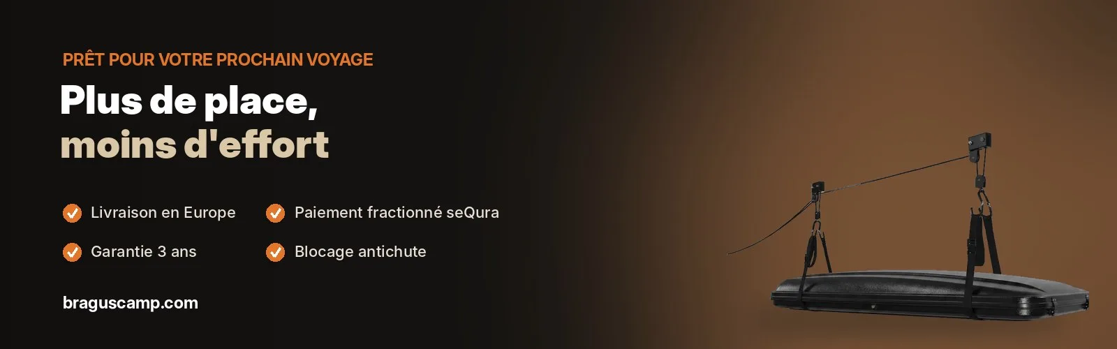 Libérez votre garage et protégez votre tente