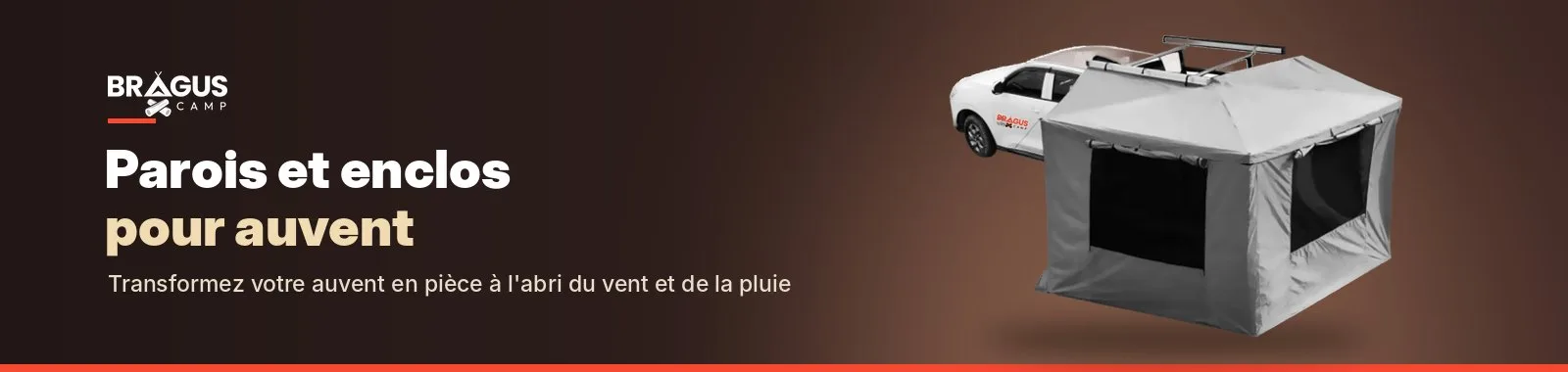Parois et enclos Braguscamp pour auvents 180º et 270º