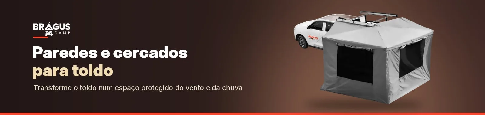 Paredes e cercados Braguscamp para toldos de 180º e 270º