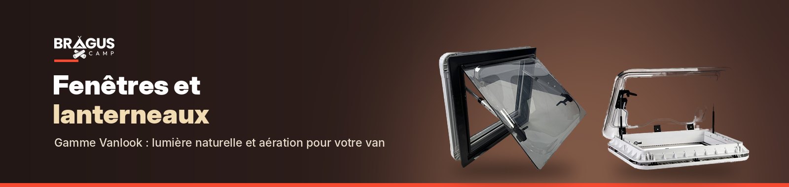 Fenêtres à projection et lanterneaux Vanlook pour van aménagé